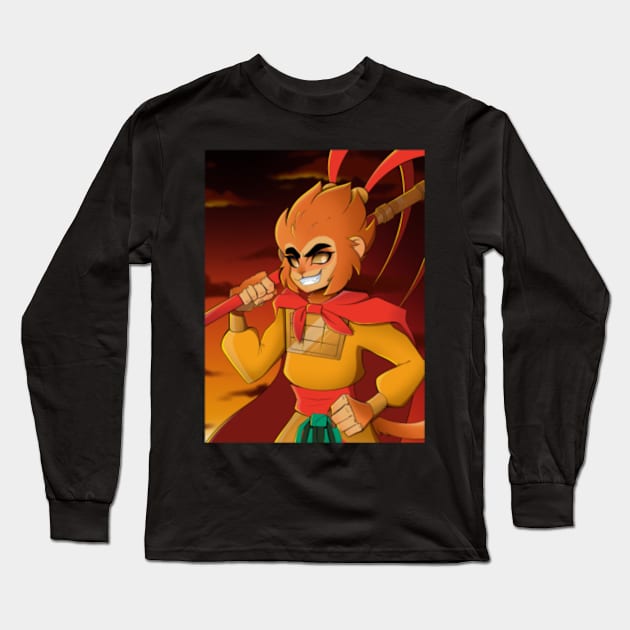 Monkie King! Long Sleeve T-Shirt by SheWolfCentral